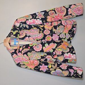 Escada Sport Womens Paisley Floral Blazer Lined Multi- Colored Jacket NWOT